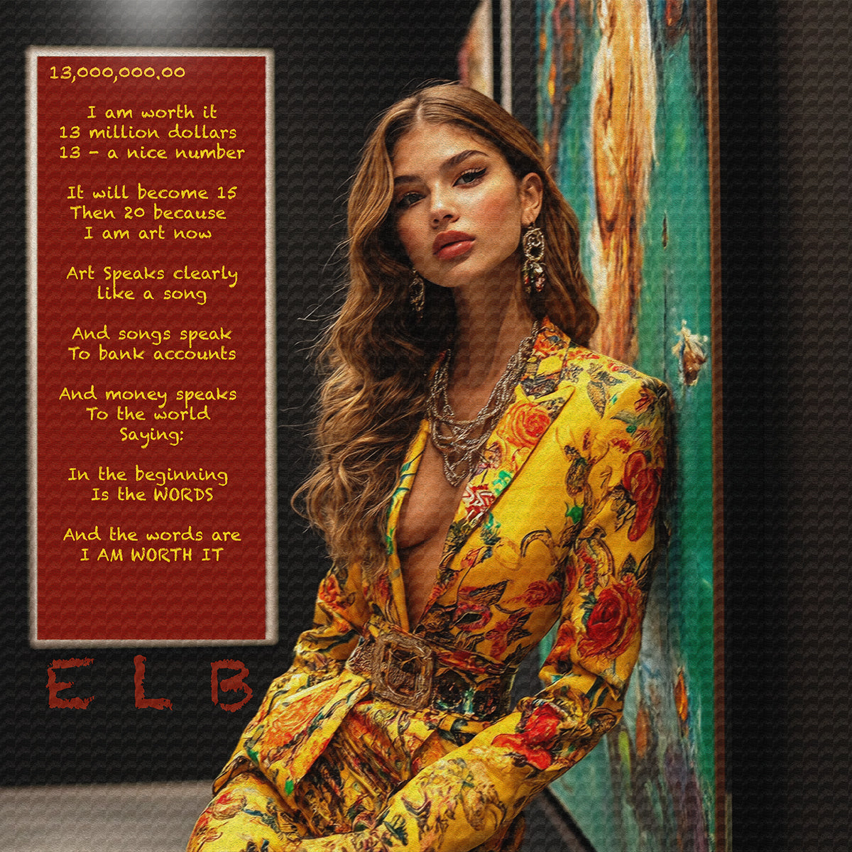 13 Million poetry art print with self-worth themes by E. Laurence Bake