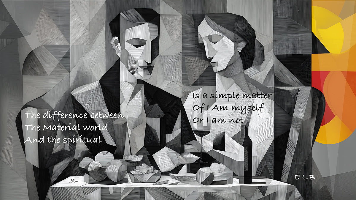 The Thinker 4 poetry art print with contemplation by E. Laurence Bake